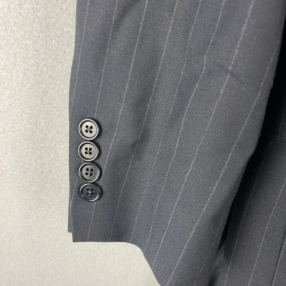 Brooks Brothers 346 Wool Blazer‎ Sport Coat Mens 40R Blue Striped Wool Stretch